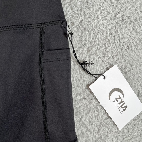 ZYIA ACTIVE NWT Black Light n Tight Pocket Hustle Shorts 8in XXXL Bike Shorts - Picture 8 of 11